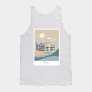 Vintage Rome Colosseum Travel Poster Tank Top